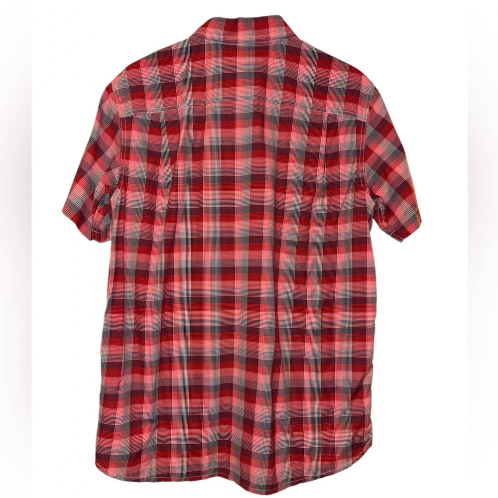 The North Face Red and Black Plaid Button Down Shirt large NWT